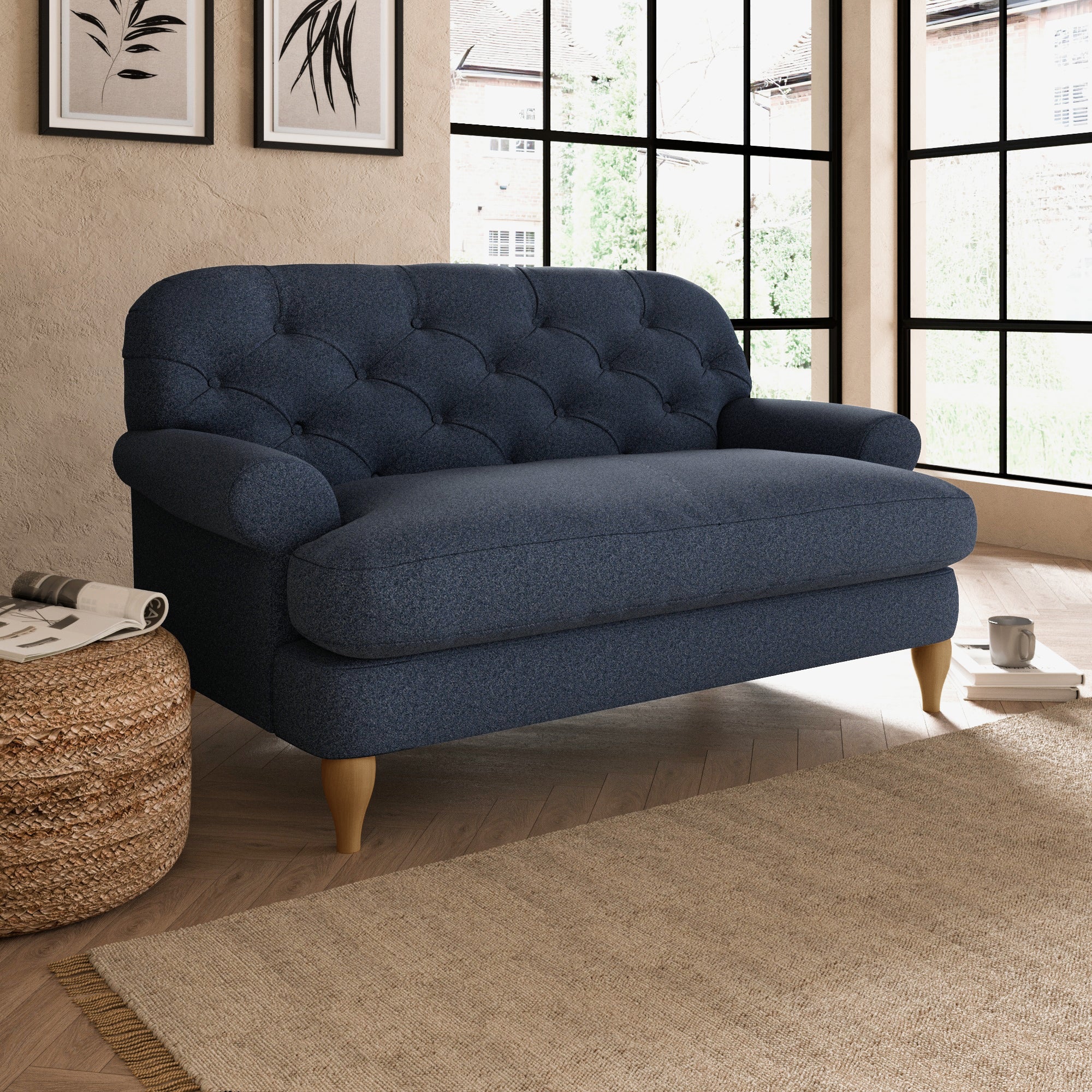 Canterbury Snuggle Chair Navy Blue