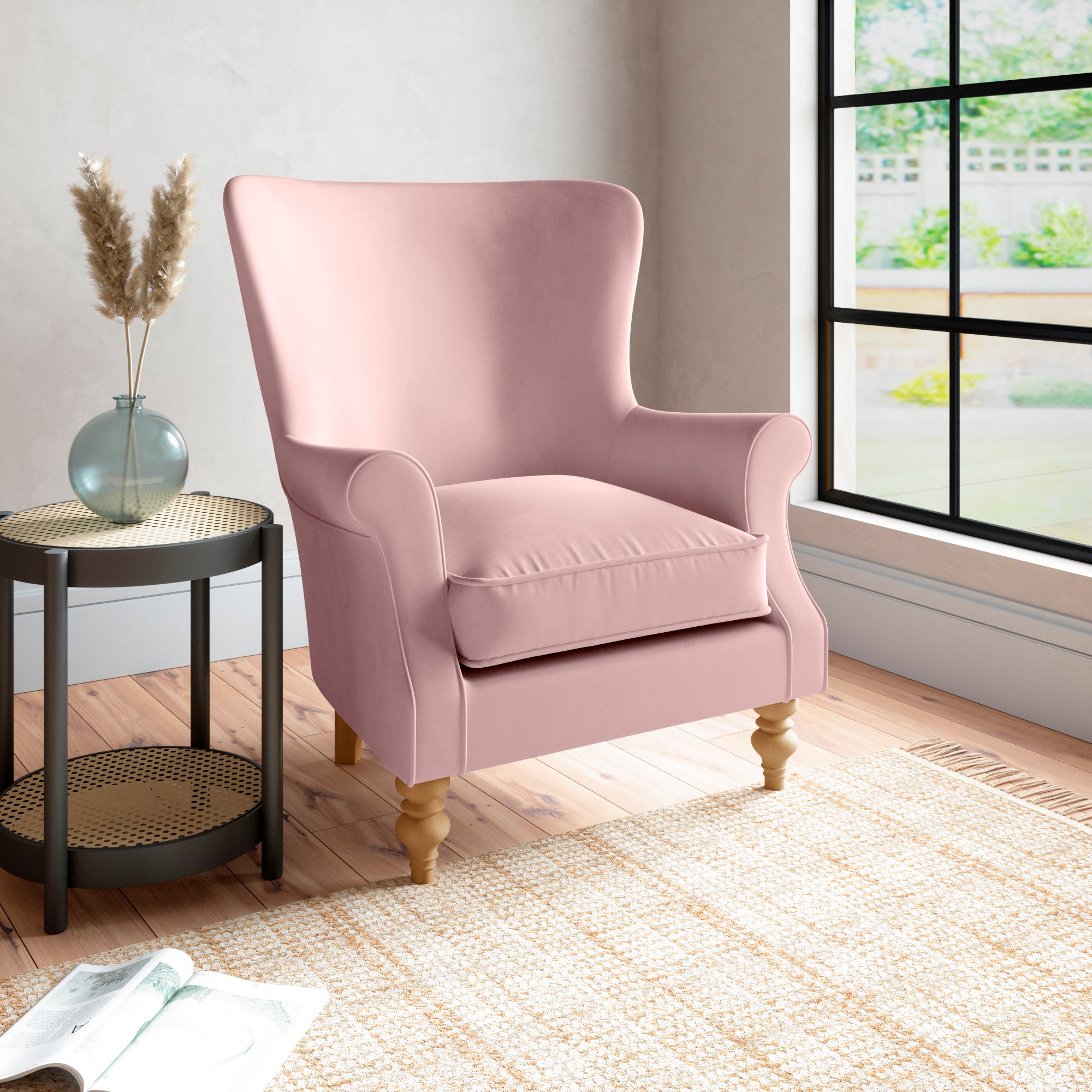 Charlbury Occasional Wing Chair Pink