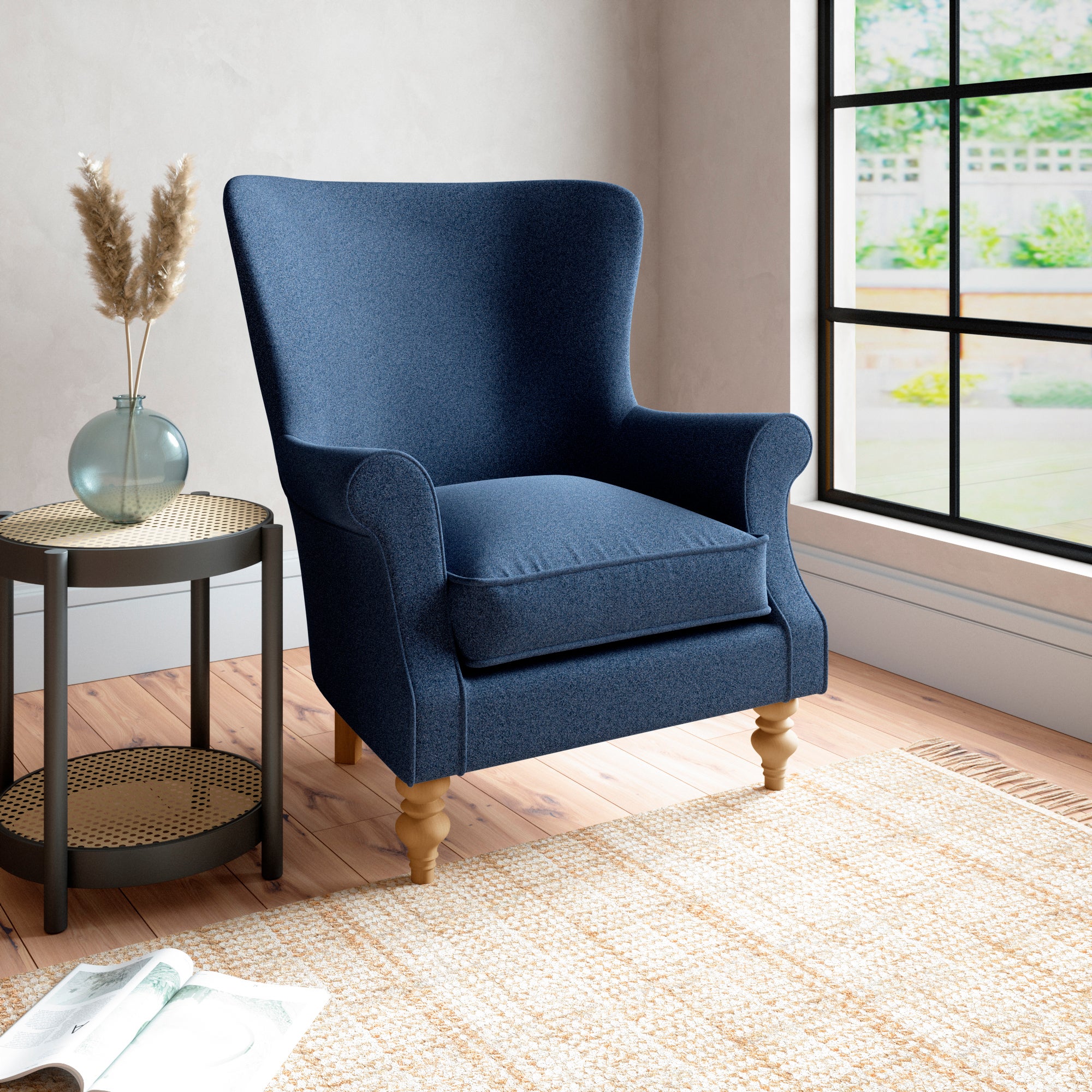 Charlbury Occasional Wing Chair Navy