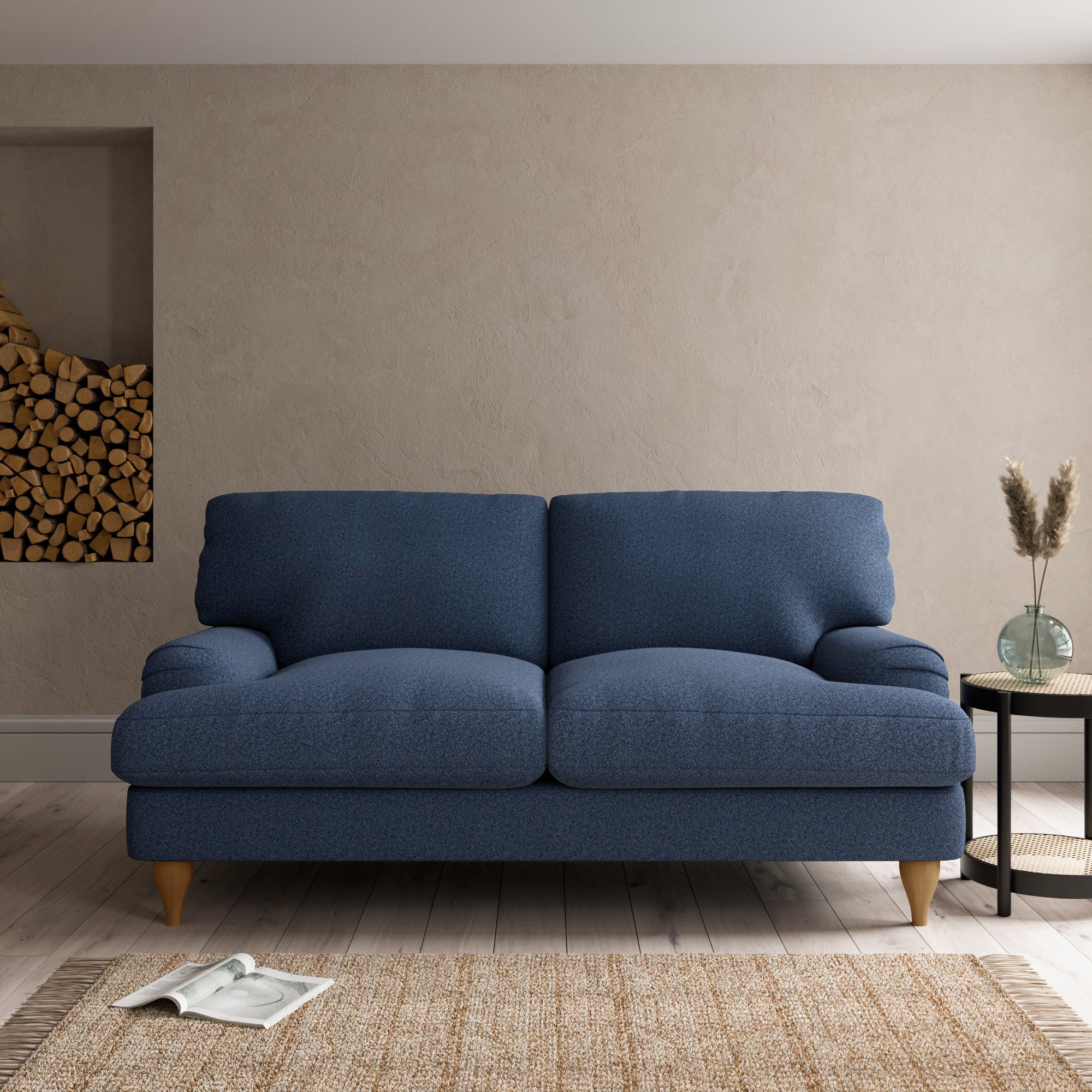 Darwin 2 Seater Sofa Navy Blue