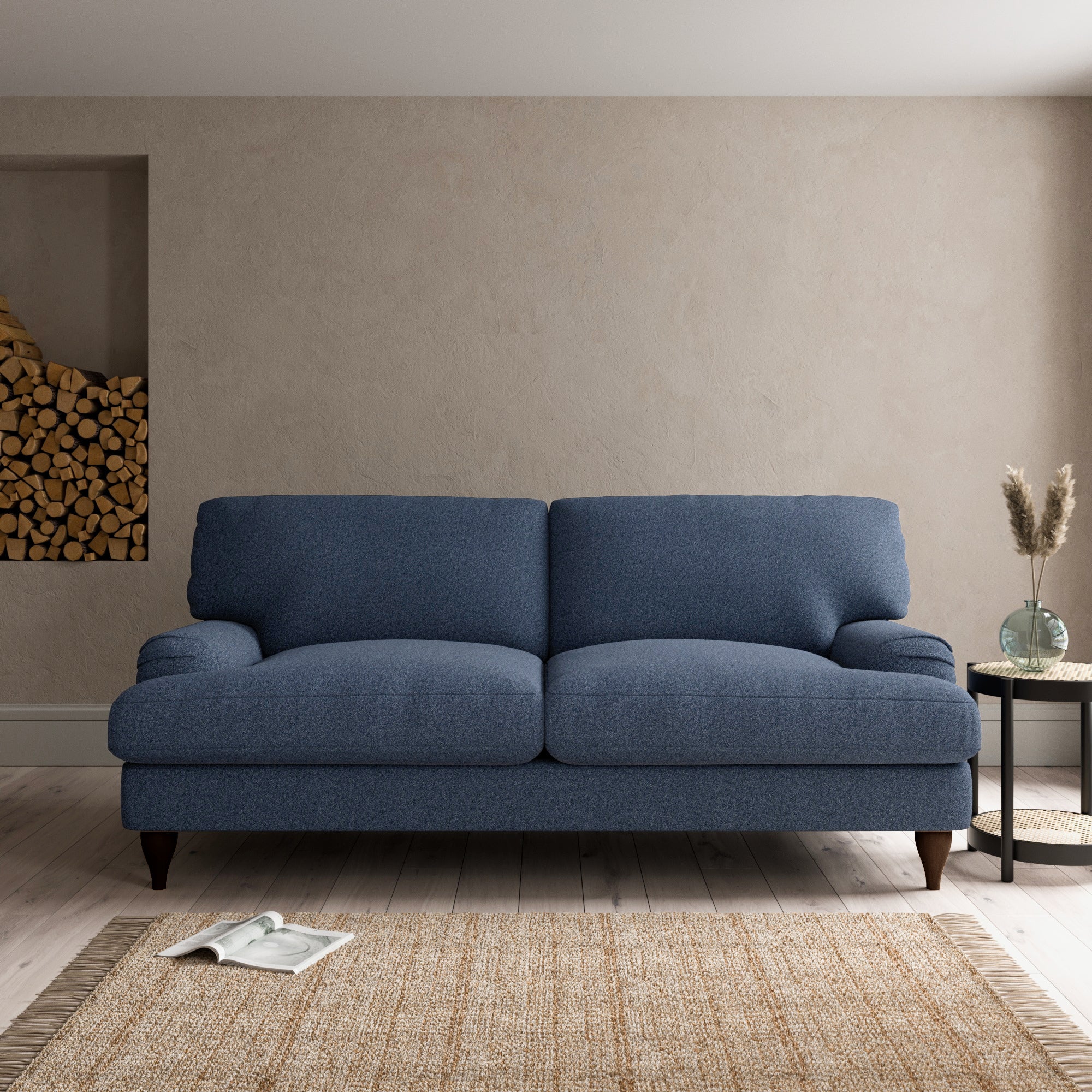 Darwin 3 Seater Sofa Navy Blue