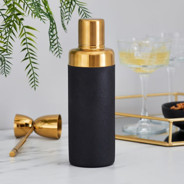 Gold and Black Cocktail Shaker Gold