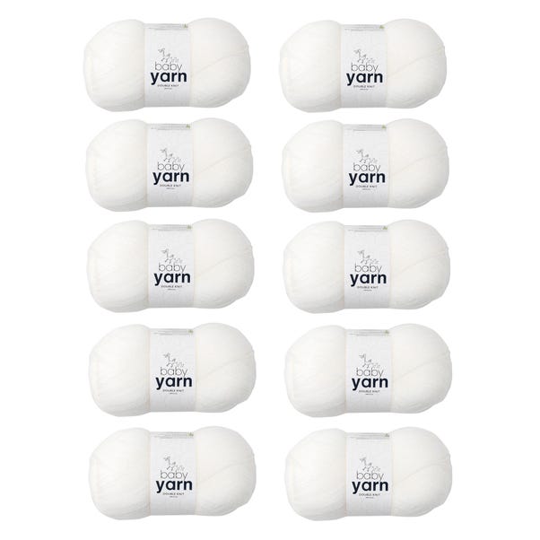 Pack of 10 DK Baby Yarn 100g Balls image 1 of 2