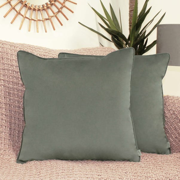 Evans Lichfield Opulent Velvet 2 Pack Pipe Cushions image 1 of 4