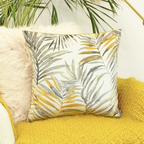 Evans Lichfield Palm Velvet Cushion