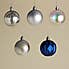 Set of 25 Blue and Silver 60mm Baubles Blue