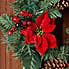 50cm Poinsettia Wreath Red