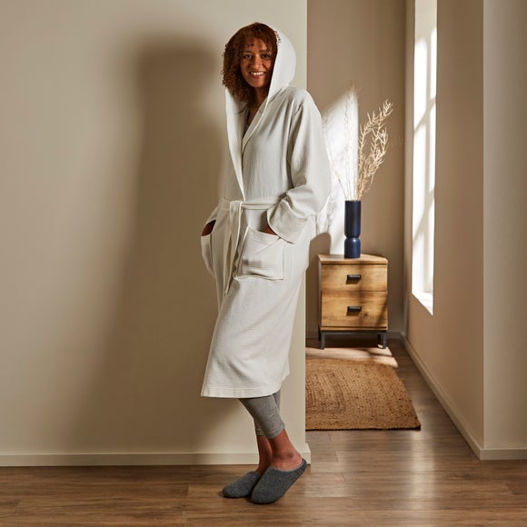 Elements Unisex Cotton Waffle Robe Dunelm