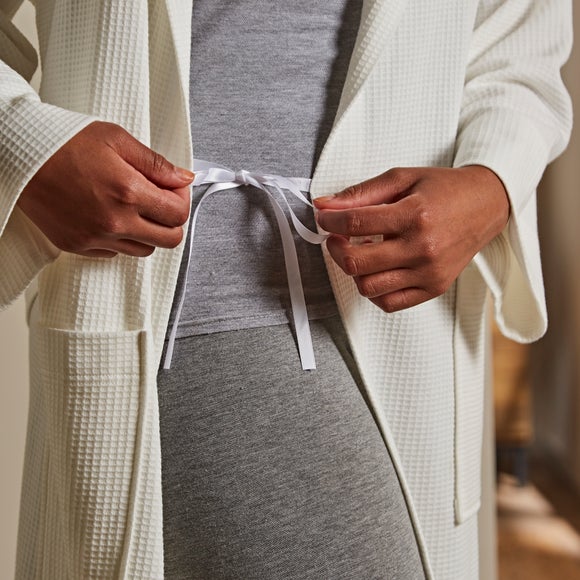 Elements Unisex Cotton Waffle Robe Dunelm