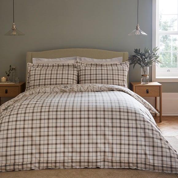 Dorma Cheddleton Brushed Cotton Duvet Cover and Pillowcase Set Dunelm