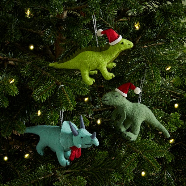 Diplodocous Dinosaur Christmas Decoration Dark Green