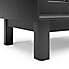 Delphi Black 2 Drawer Bedside Table