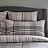 Dorma Heritage Check 100% Brushed Cotton Continental Pillowcase Set Grey