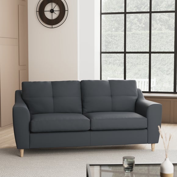 Dunelm faux deals leather sofa