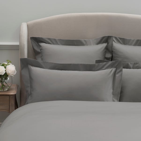 Dorma 300 Thread Count 100% Cotton Sateen Plain Kingsize Oxford Pillowcase image 1 of 1