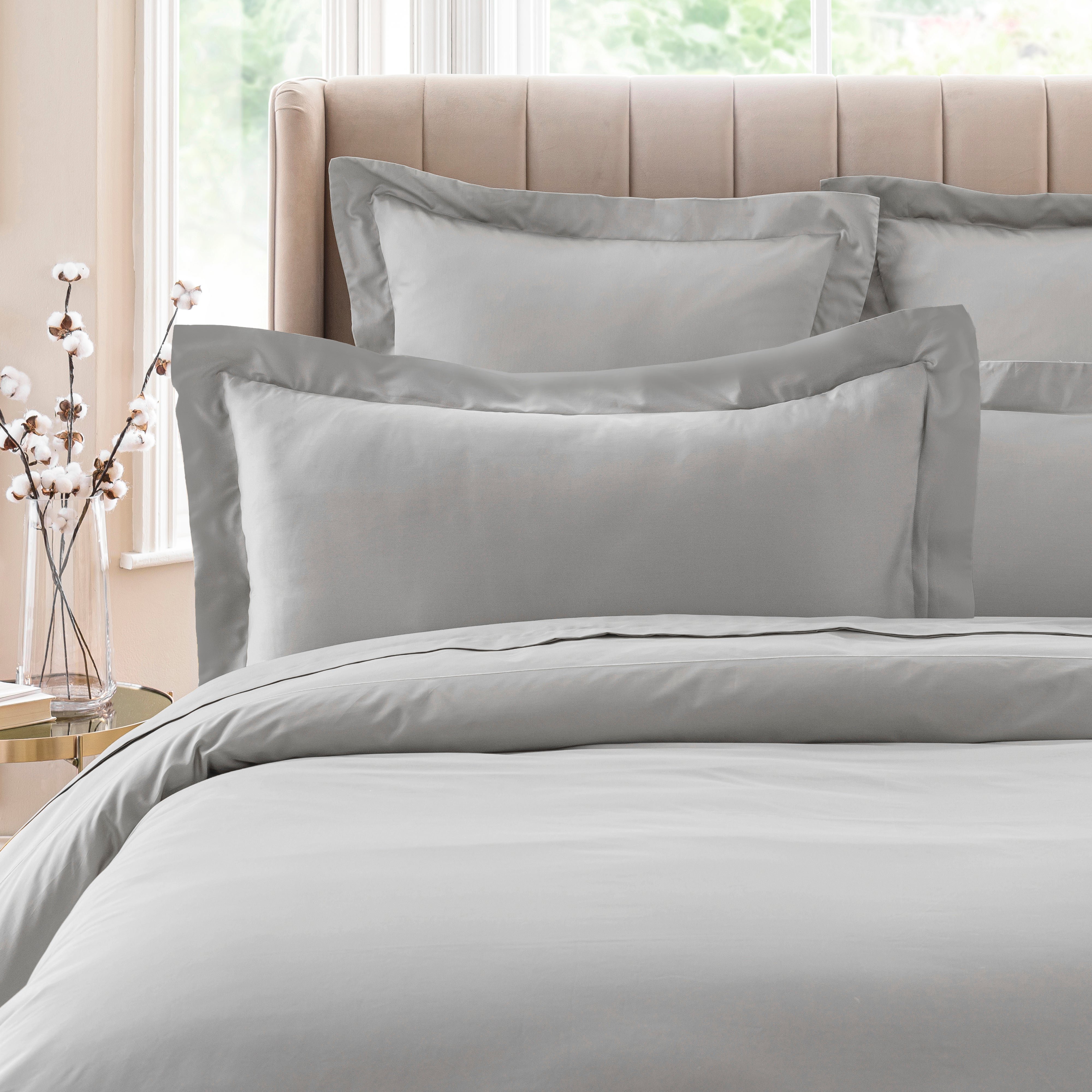 Dorma 300 Thread Count 100% Cotton Sateen Plain Kingsize Oxford Pillowcase