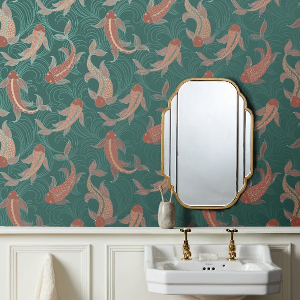 Decorative Fish Peacock Wallpaper image 1 of 3