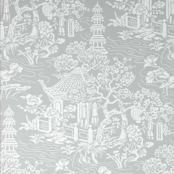 Archive Pagoda Grey Wallpaper Dunelm