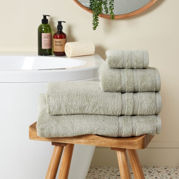 Organic 100% Cotton Sage Towel image 1 of 4