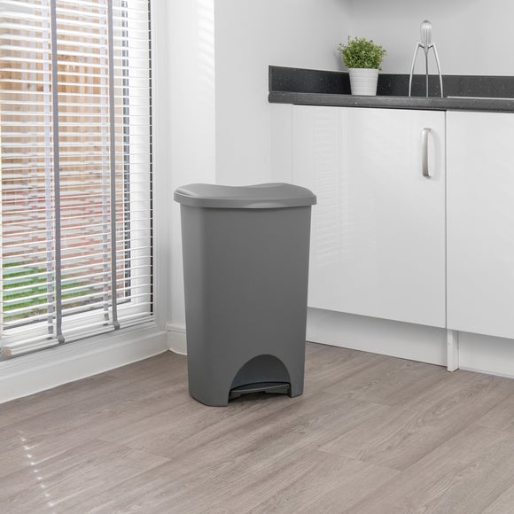 Addis Plastic 50L Pedal Bin Grey | Dunelm