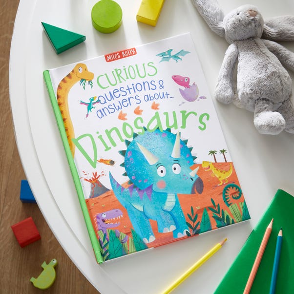 Curious Questions & Answers About Dinosaurs Book MultiColoured