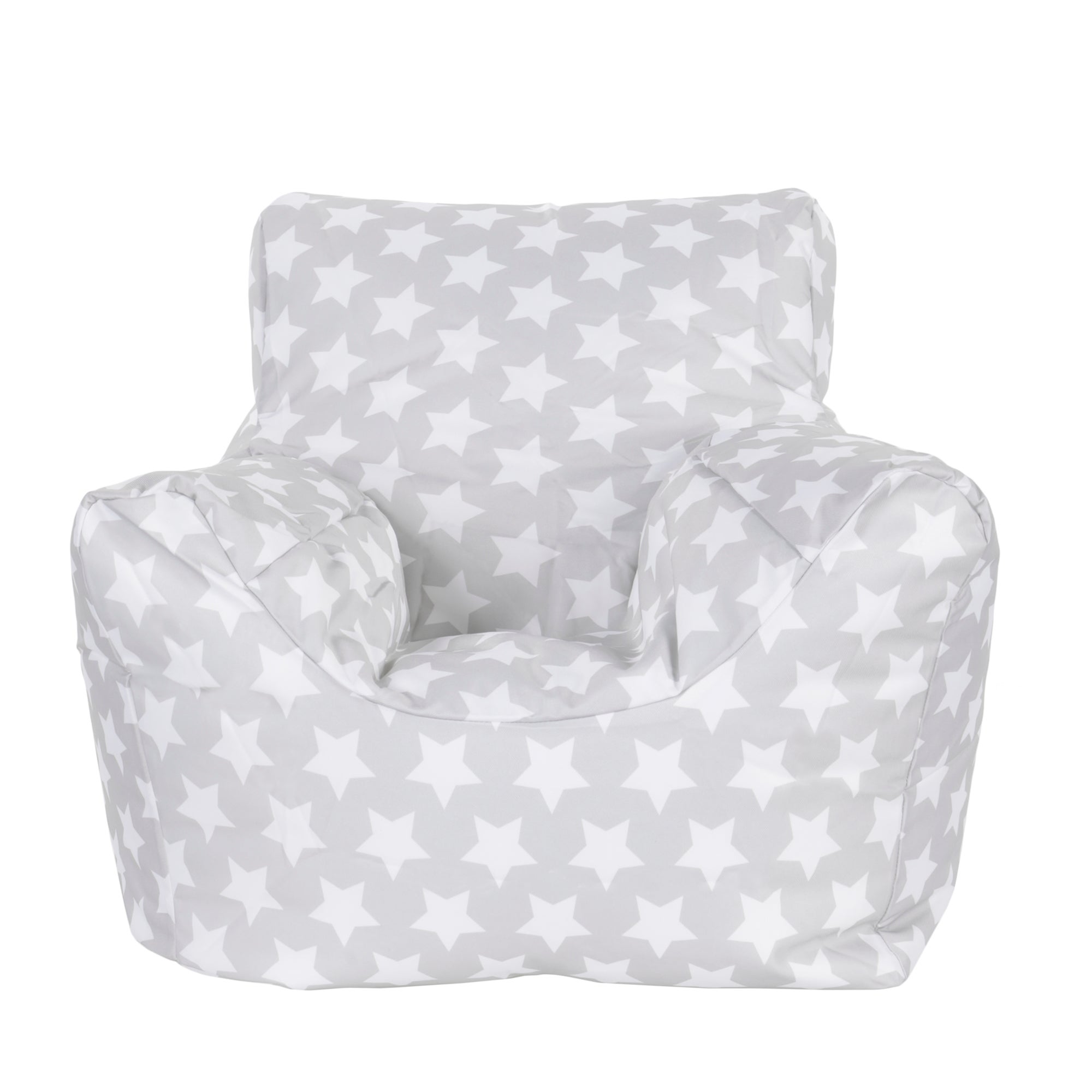 Kid's Grey Star Bean Chair Grey/White
