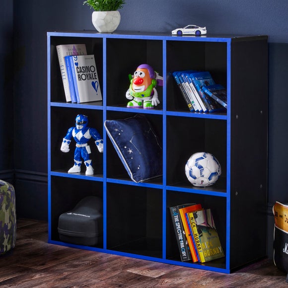 Black 9 Cube Storage Unit Dunelm