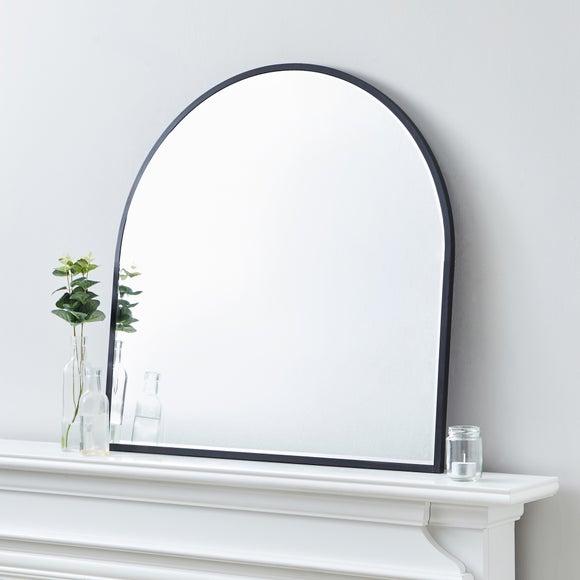 black frame arched mirror