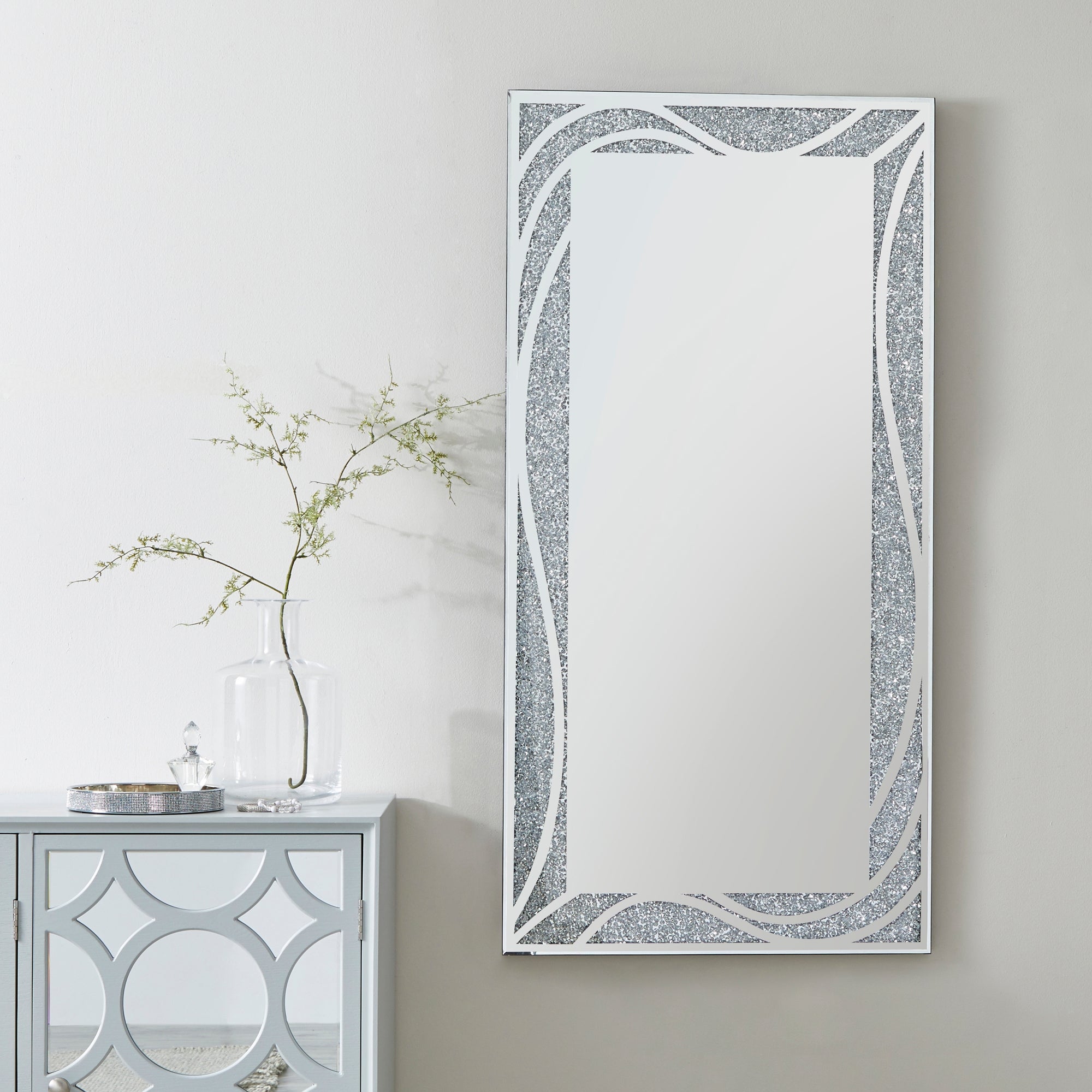 Mirage Rectangle Full Length Wall Mirror Silver