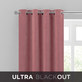Isla Thermal Ultra Blackout Rose Eyelet Curtains
