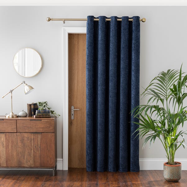 Chenille Thermal Eyelet Door Curtains image 1 of 3