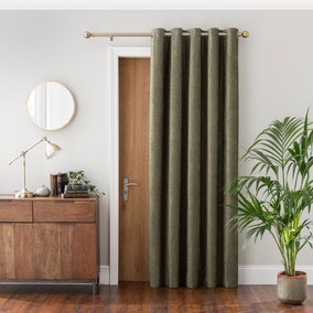 Chenille Thermal Eyelet Door Curtains