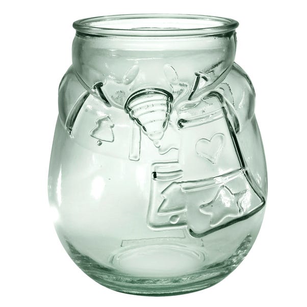 Recycled Snowman Tumbler Glass Clear