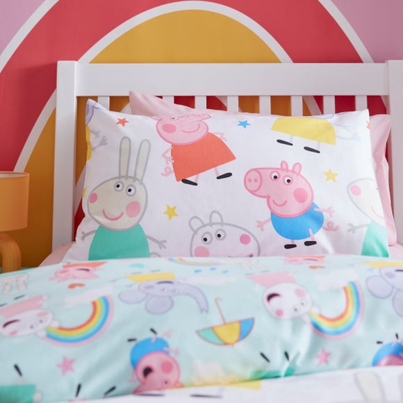 Peppa Pig Duvet Cover & Pillowcase,Baby Toddler Bedding Set 135cm/53 