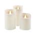 Set of 3 Cosy Cashmere LED Candles Pale Cashmere