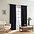 Berlin Black Thermal Blackout Eyelet Curtains  undefined