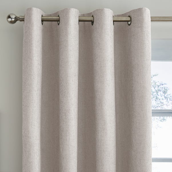 Ensley Chenille Thermal Sandstone Eyelet Curtains image 1 of 4