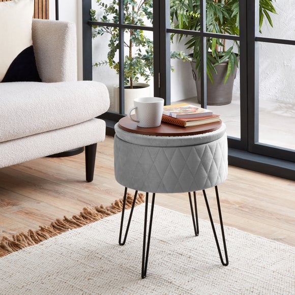 Dunelm pouffe outlet storage