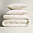 Simply 100% Brushed Cotton Duvet Cover and Pillowcase Set Cream undefined