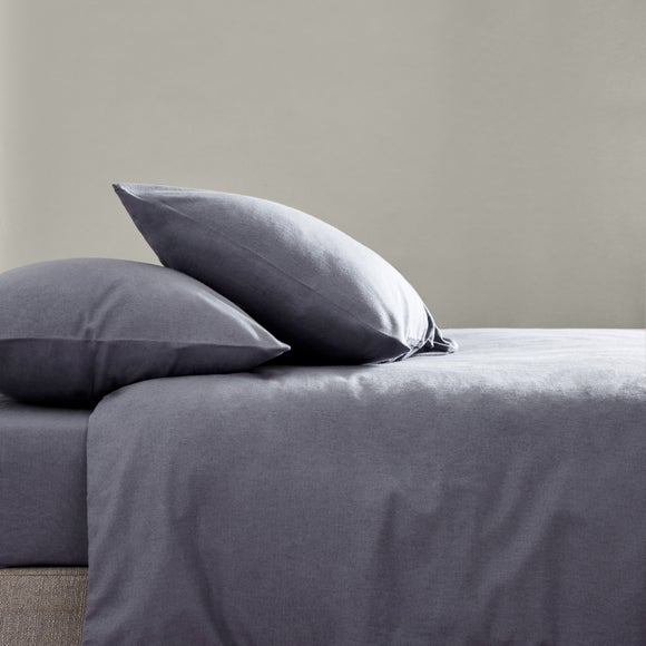 Plain Dyed Cotton 28cm Fitted Sheet 