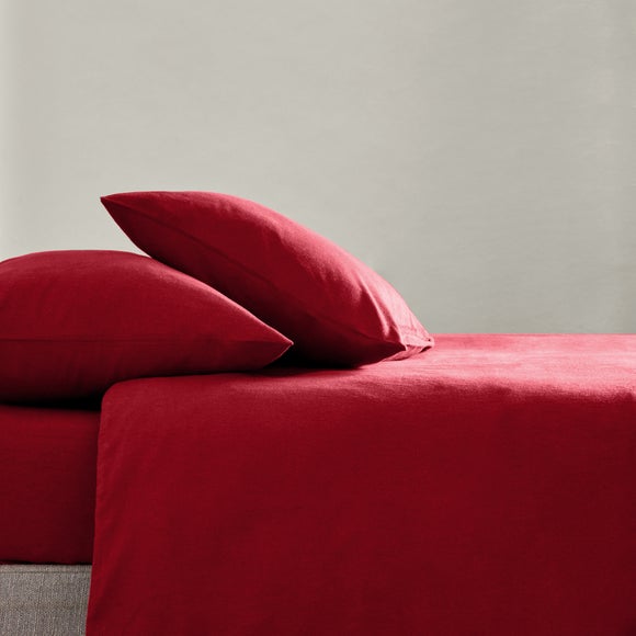 Plain Dyed Cotton 28cm Fitted Sheet 