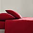 Simply 100% Brushed Cotton Duvet Cover and Pillowcase Set Red undefined