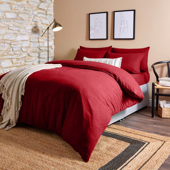 Plain Dyed Cotton Duvet Cover and 