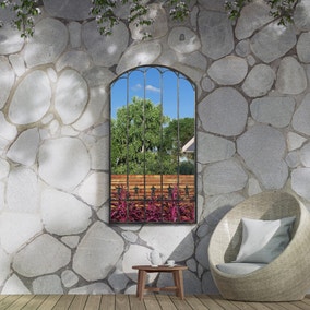 Summer View Arched Indoor Outdoor Wall Mirror