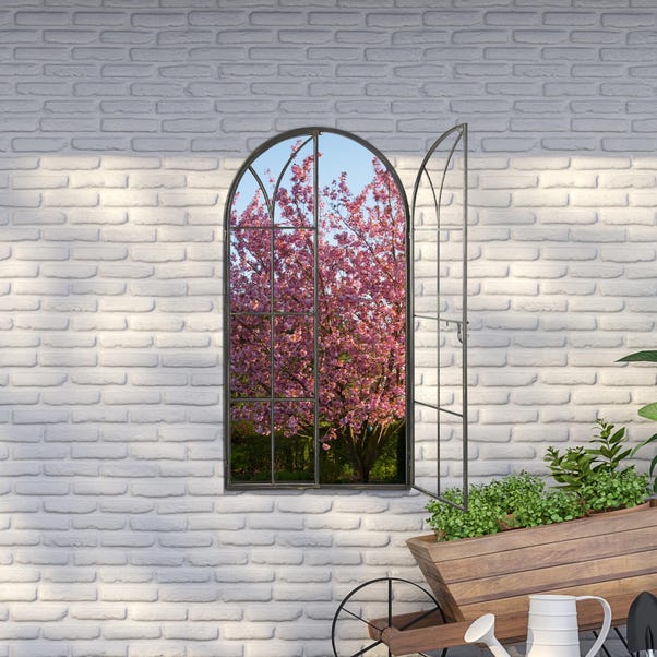 The Lost Garden Arched Indoor Outdoor Wall Mirror image 1 of 9
