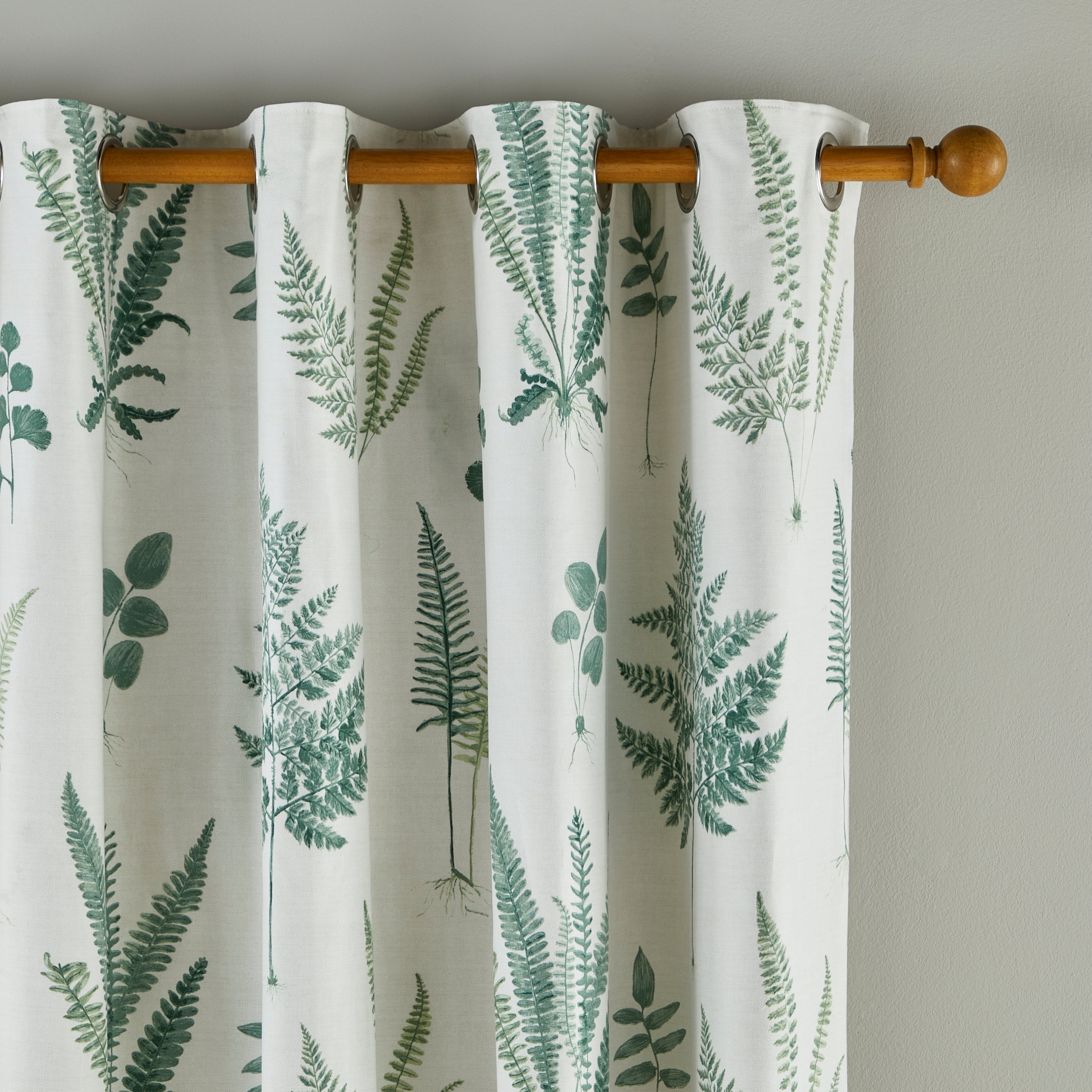 Fern Thermal Door Curtain Green