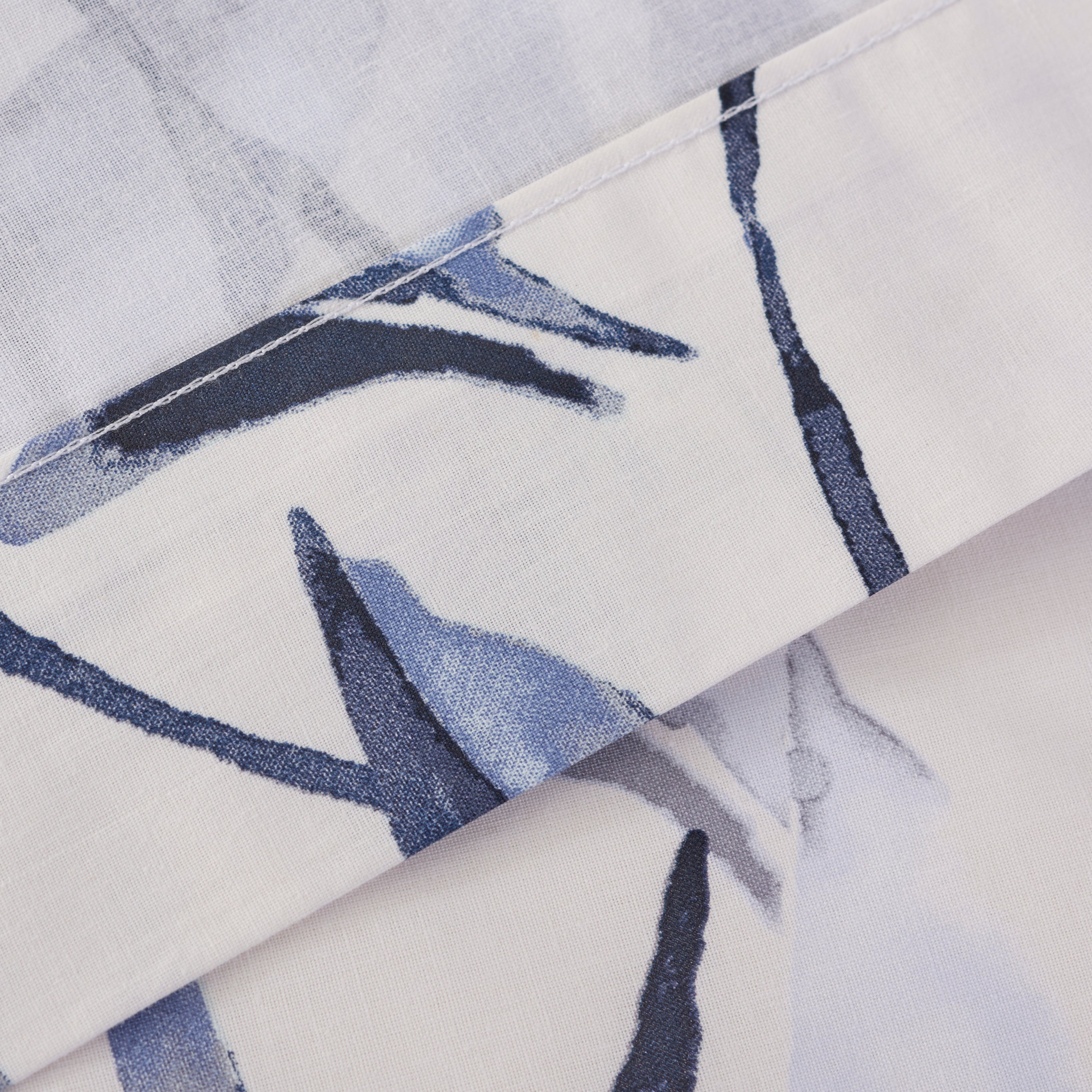 Zen Navy Cotton Flat Sheet | Dunelm