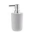 Ribbed Lotion Dispenser Silver