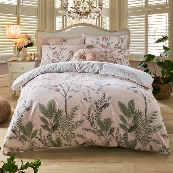 Holly Willoughby Carmella Pink Brushed Cotton Duvet Cover and Pillowcase Set  undefined