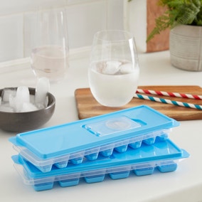Pack of 2 Ice Cube Trays Cube and Long